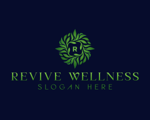 Wellness Eco Leaf logo design