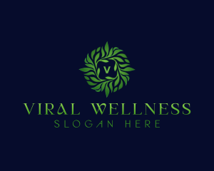 Wellness Eco Leaf logo design