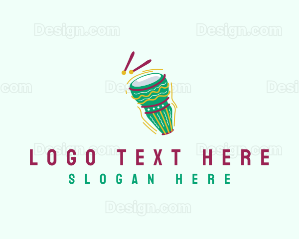 African Ethnic Drum Logo