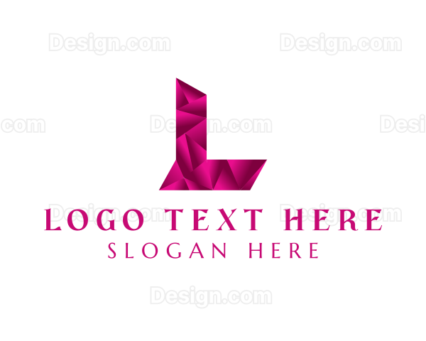 Gradient Crystal Letter L Logo