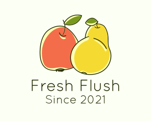 Pear & Peach Harvest logo design