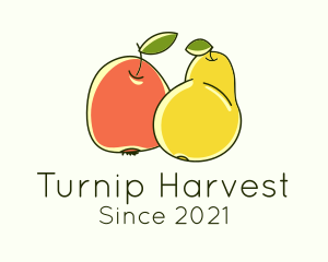 Pear & Peach Harvest logo design