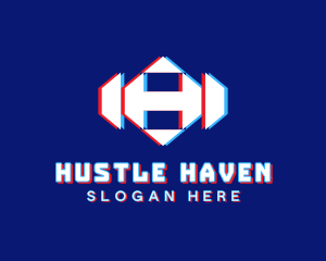 Static Motion Letter H logo design