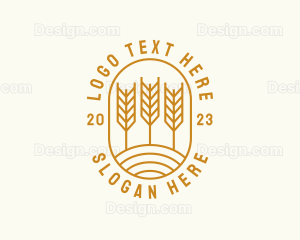 Agriculture Wheat Field Logo