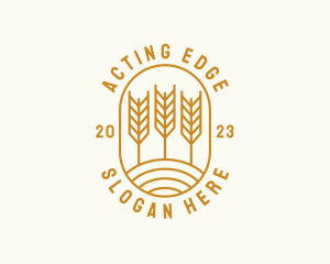 Agriculture Wheat Field logo design