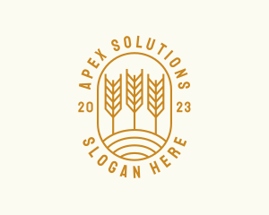 Agriculture Wheat Field logo design