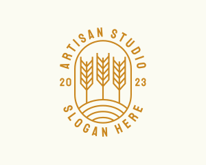 Agriculture Wheat Field logo design