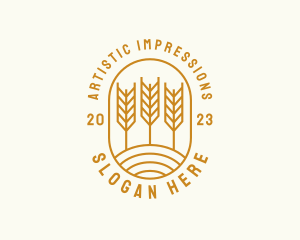 Agriculture Wheat Field logo design