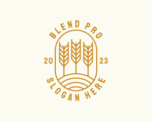 Agriculture Wheat Field logo design