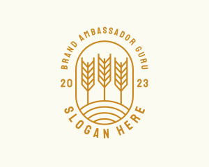 Agriculture Wheat Field logo design