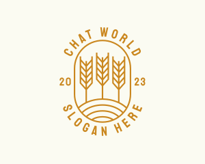 Agriculture Wheat Field logo design