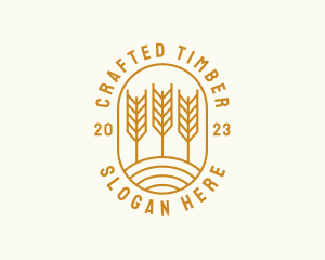 Agriculture Wheat Field logo design