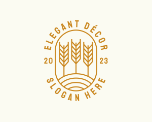 Agriculture Wheat Field logo design