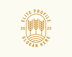 Agriculture Wheat Field logo design