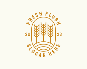 Agriculture Wheat Field logo design