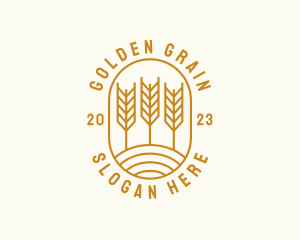 Agriculture Wheat Field logo