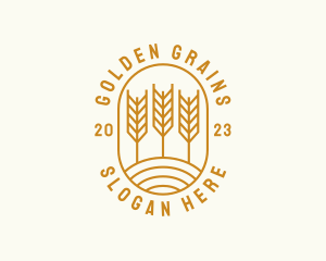 Agriculture Wheat Field logo design