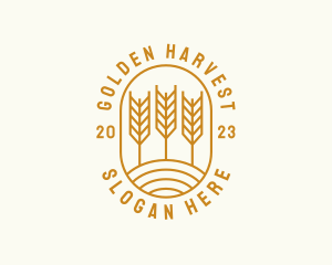 Agriculture Wheat Field logo design