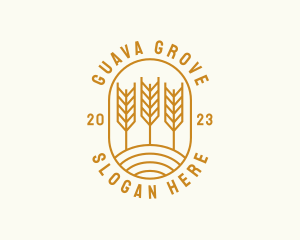 Agriculture Wheat Field logo design