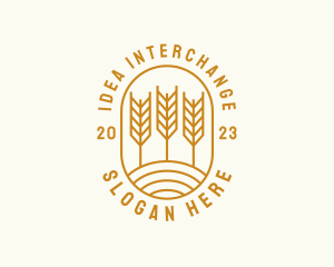 Agriculture Wheat Field logo design