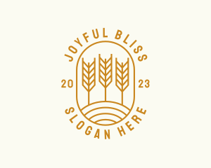 Agriculture Wheat Field logo design