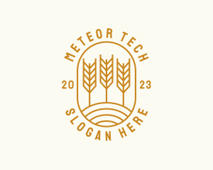 Agriculture Wheat Field logo design