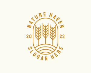 Agriculture Wheat Field logo design