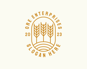 Agriculture Wheat Field logo design