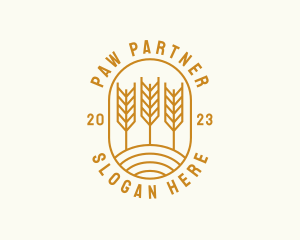 Agriculture Wheat Field logo design