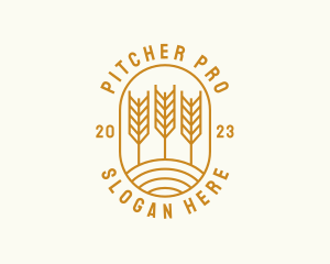 Agriculture Wheat Field logo design