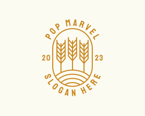 Agriculture Wheat Field logo design