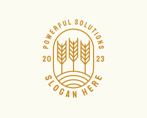 Agriculture Wheat Field logo design