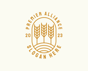 Agriculture Wheat Field logo design