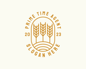 Agriculture Wheat Field logo design