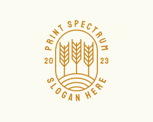 Agriculture Wheat Field logo design