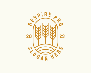 Agriculture Wheat Field logo design