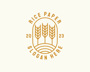 Agriculture Wheat Field logo design