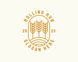 Agriculture Wheat Field logo design