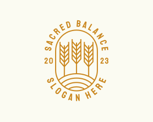 Agriculture Wheat Field logo design