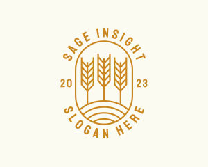 Agriculture Wheat Field logo design