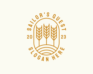 Agriculture Wheat Field logo design