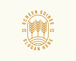 Agriculture Wheat Field logo design