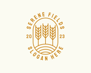 Agriculture Wheat Field logo design