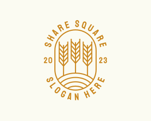 Agriculture Wheat Field logo design