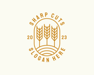 Agriculture Wheat Field logo design