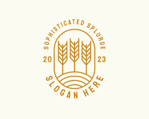 Agriculture Wheat Field logo design