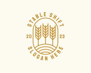 Agriculture Wheat Field logo design