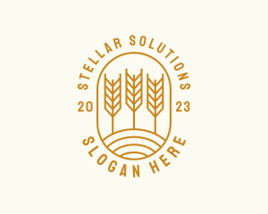 Agriculture Wheat Field logo design