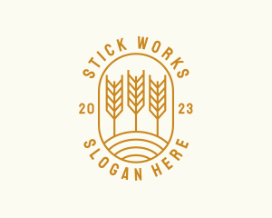 Agriculture Wheat Field logo design