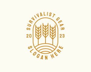 Agriculture Wheat Field logo design